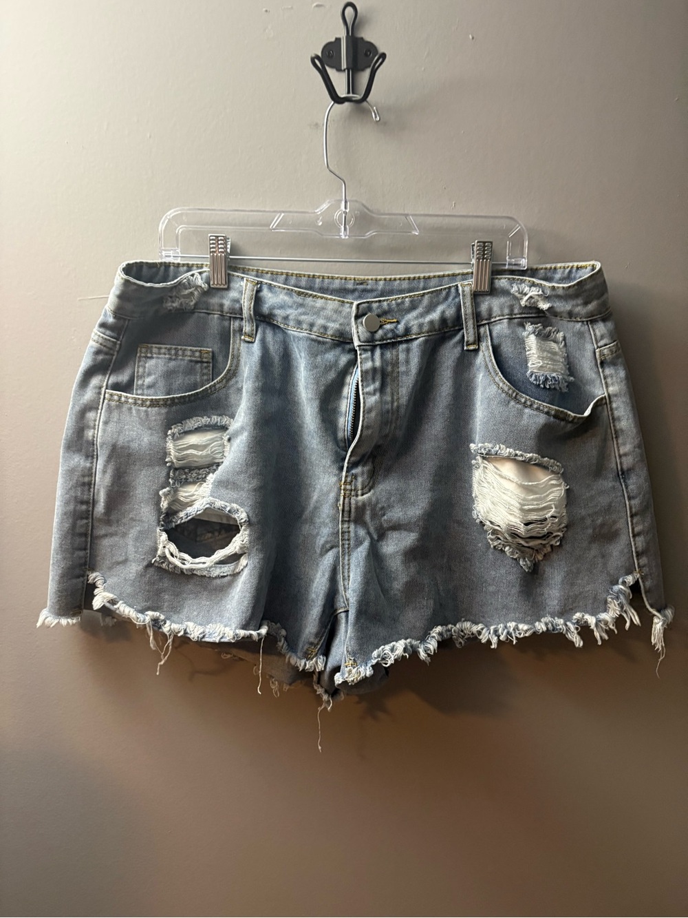 Women's Denim Shorts - Light Blue